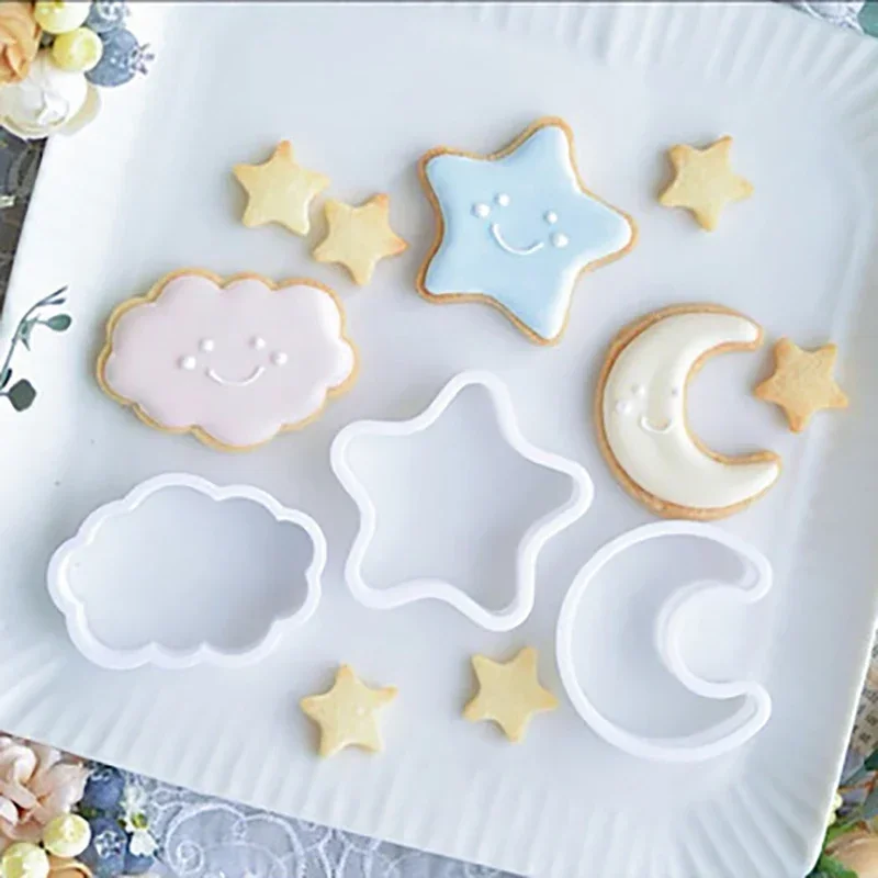 Cute Crown Clothes Star Clouds Cookie Cutters Fondant Cake Mold Biscuit Stamp Sugarcraft Baby Shower Cake Decorating Baking Tool