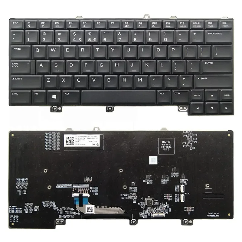 

006T78 06T78 новая американская RGB клавиатура с подсветкой для Dell Alienware 15 R4