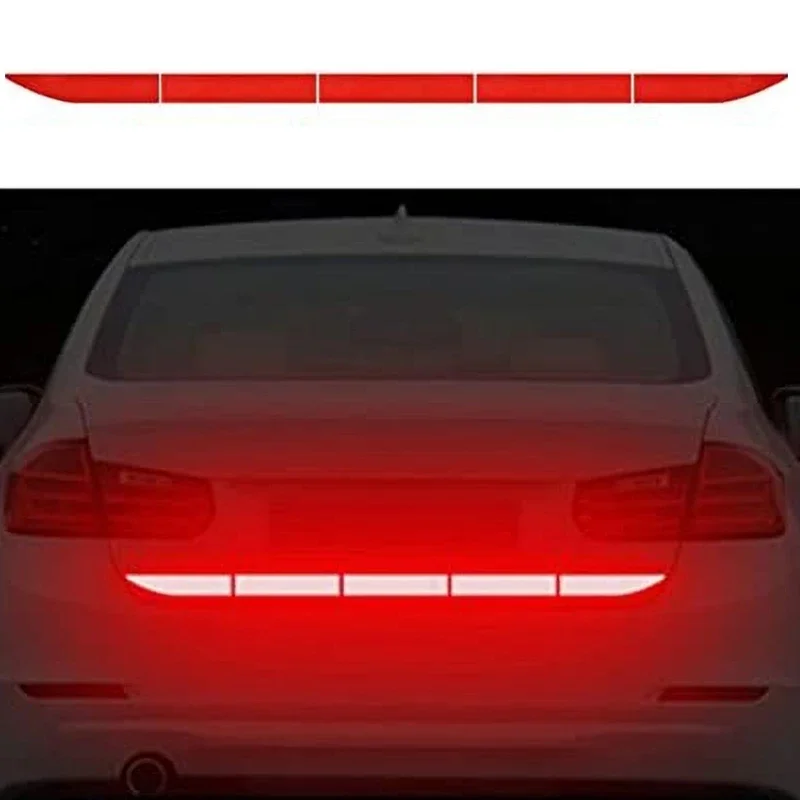 Car Trunk Reflector Sticker Night Safety Warning Tape Strips Anti Collision Car Reflective Stickers Auto Decoration Accessories