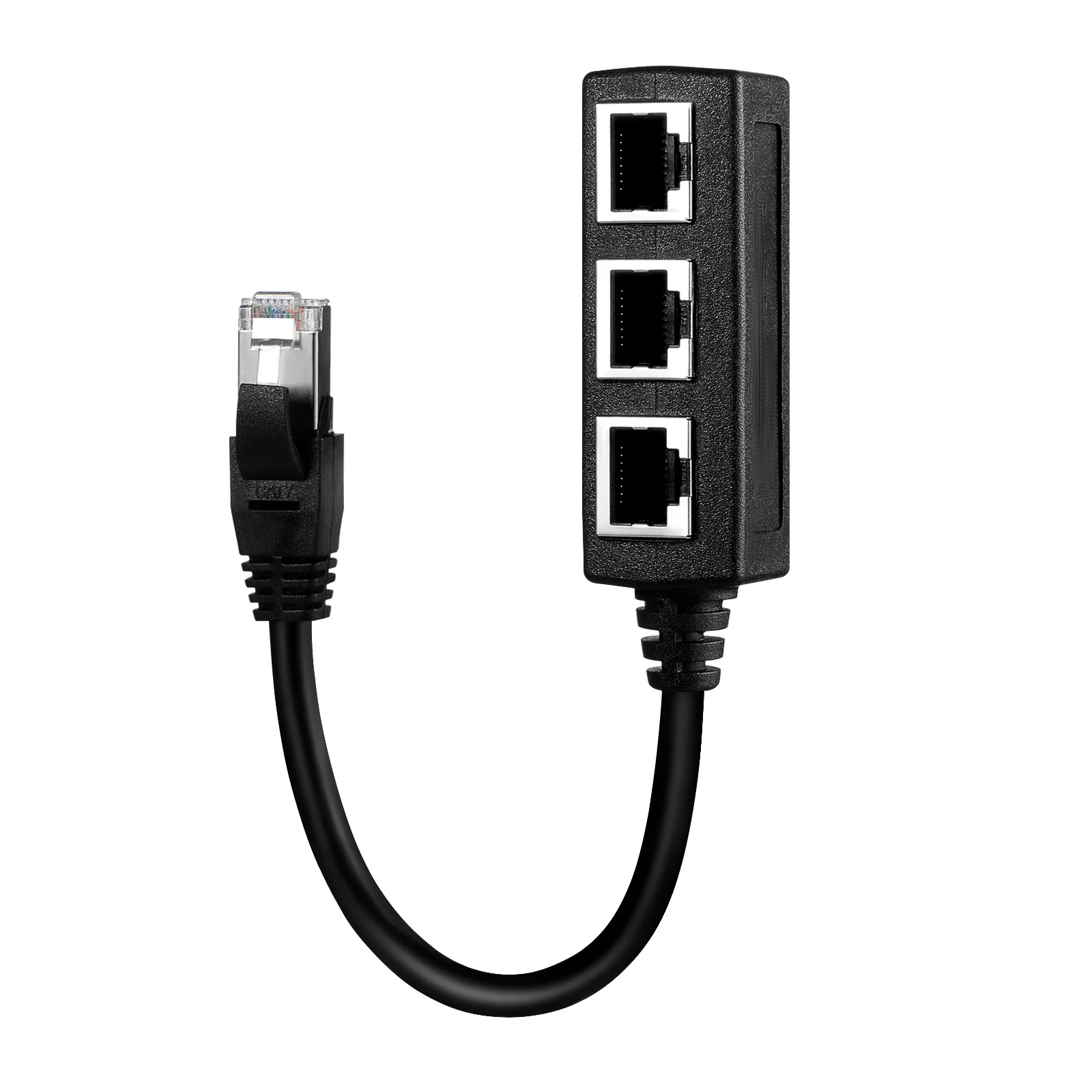 Rj45 إلى 3 الفاصل محول Lan شبكة كابل تمديد لجهاز التوجيه مجموعة الصندوق العلوي موصل إيثرنت سميكة Pcb