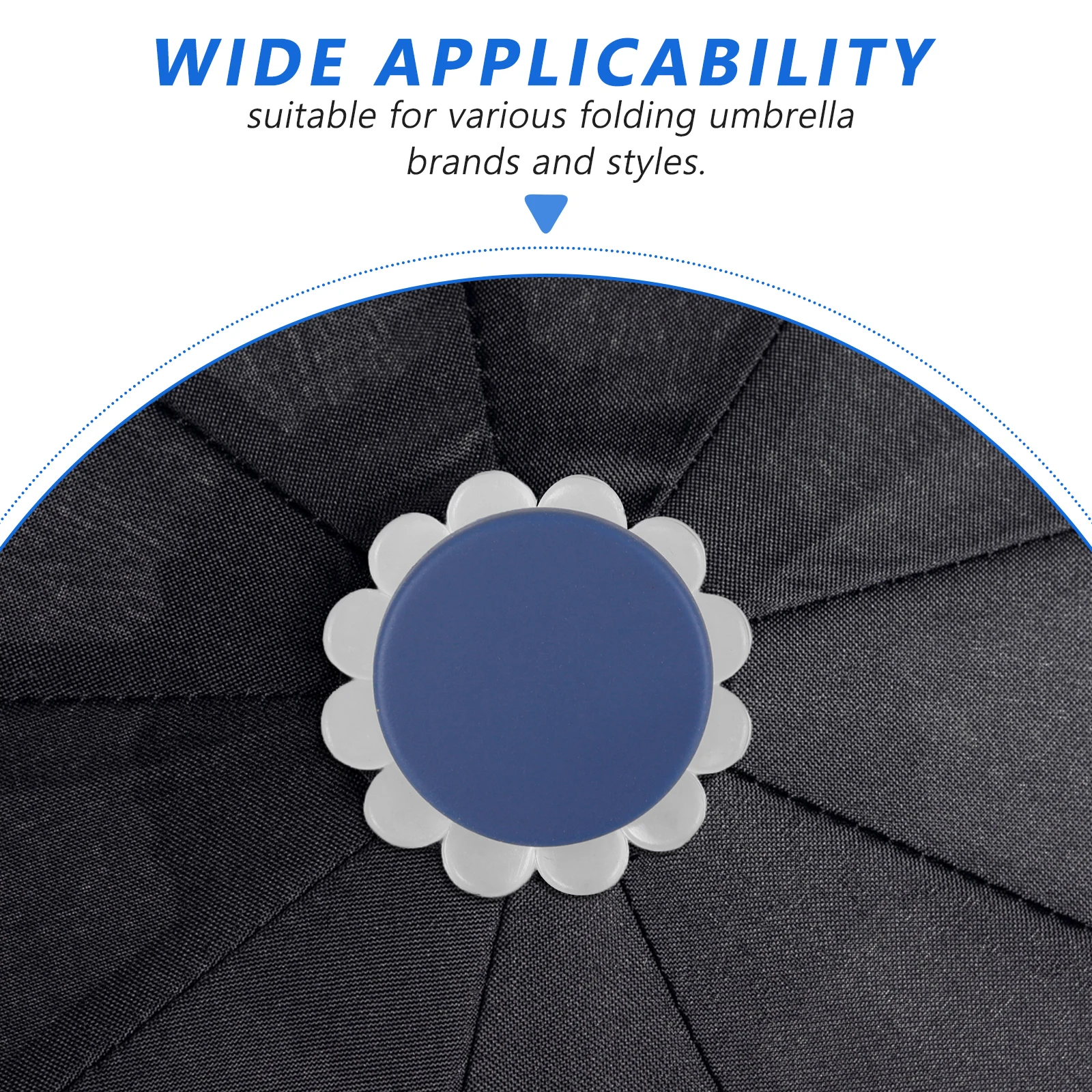 

Umbrella Cap Accessories 2 Sets Plastic Parasol Tip Caps Durable Foldable Replacement Parts Umbrella Tops Protector Screw Cap