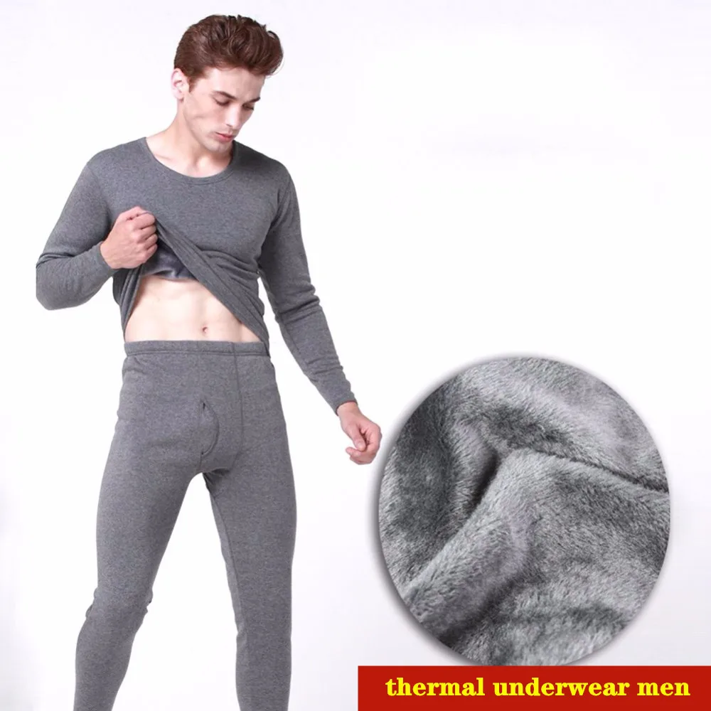 

Winter Thermal Underwear Long Johns Men's Keep Warm Tops + Pants Set Thick Clothes Comfortable Thermo Underwear Sets