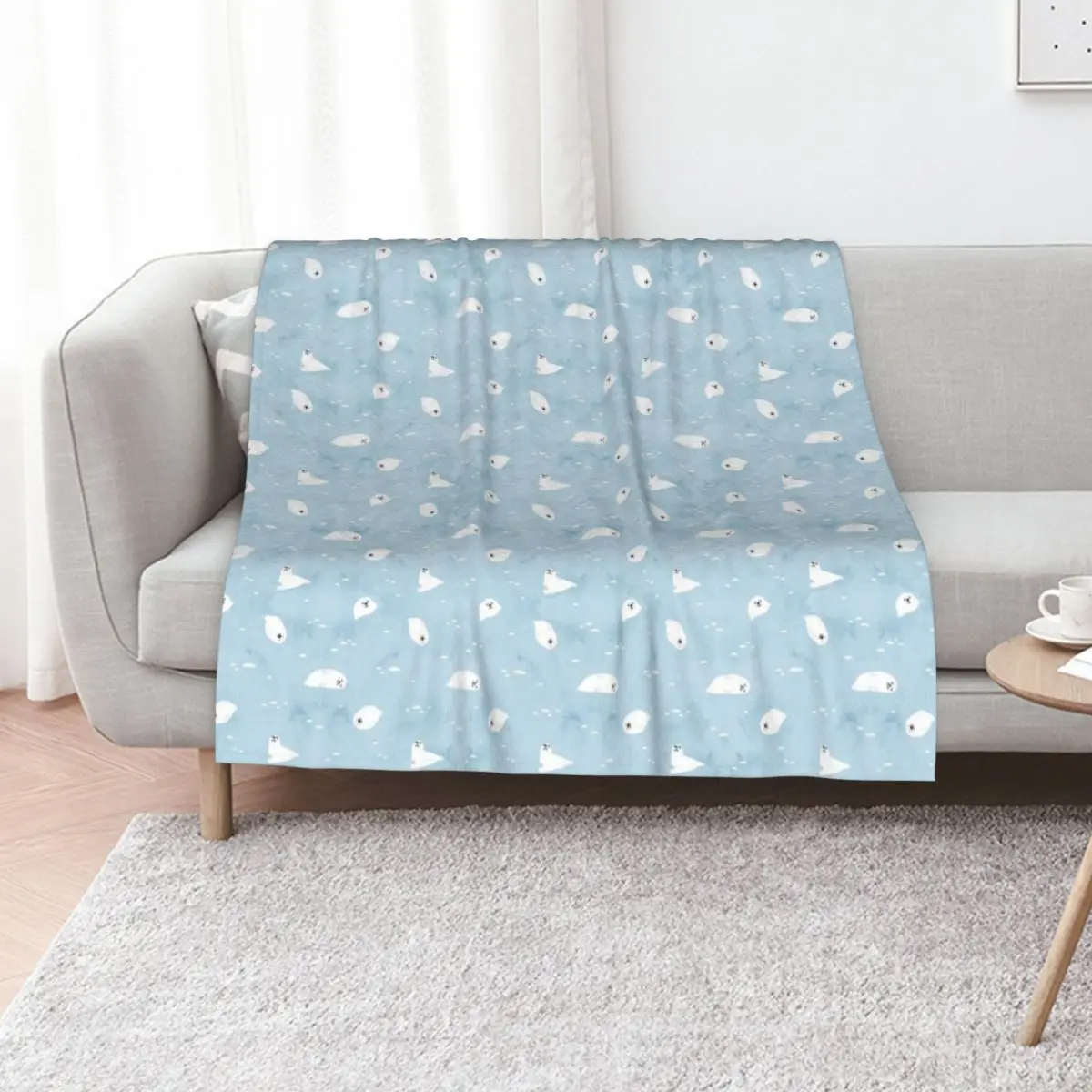Baby Seal Pattern Throw Blanket wednesday Cute Decorative Sofas Bed linens Softest Stuffeds Blankets