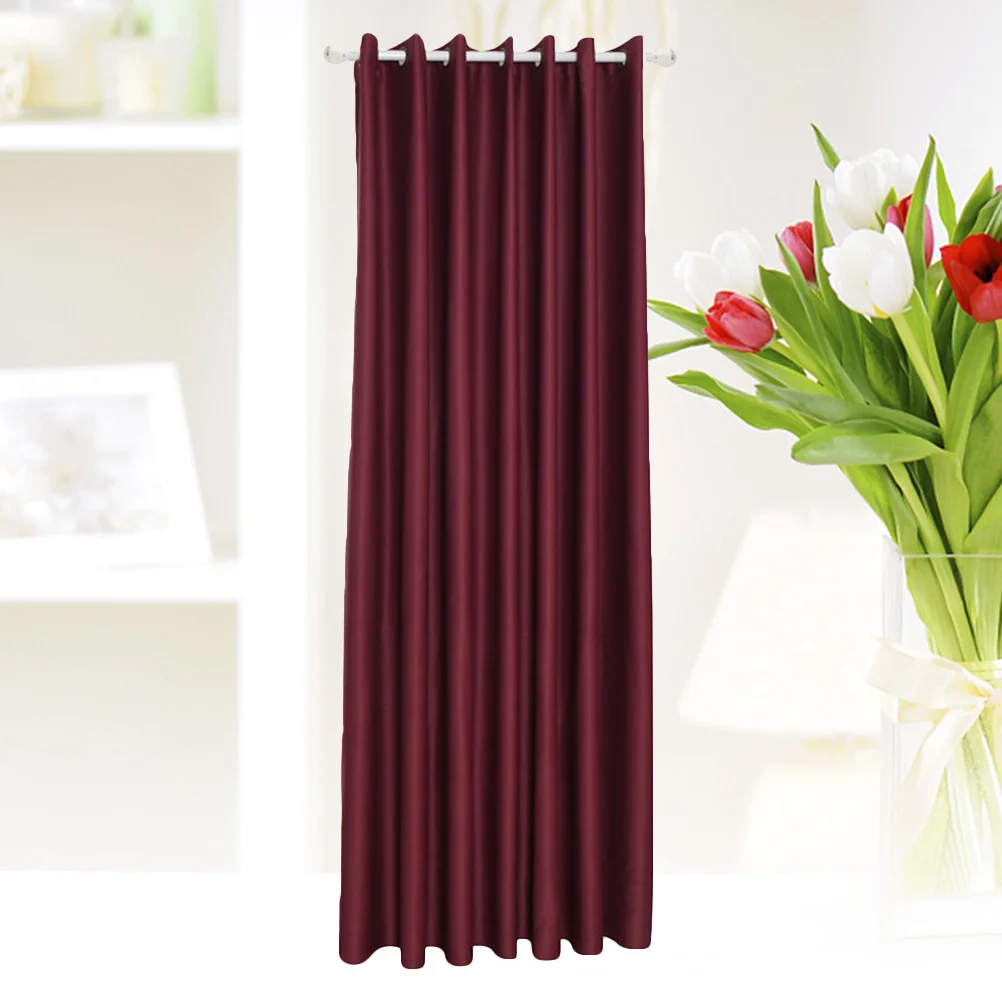 ผ้าม่านกันแสง 1 ชิ้น ขนาด 140*245 ซม. ลายดอกไม้พิมพ์บนผ้าโพลีเอสเตอร์คุณภาพพรีเมียม สีแดง สำหรับห้องนอน ห้องน้ำ ประตู