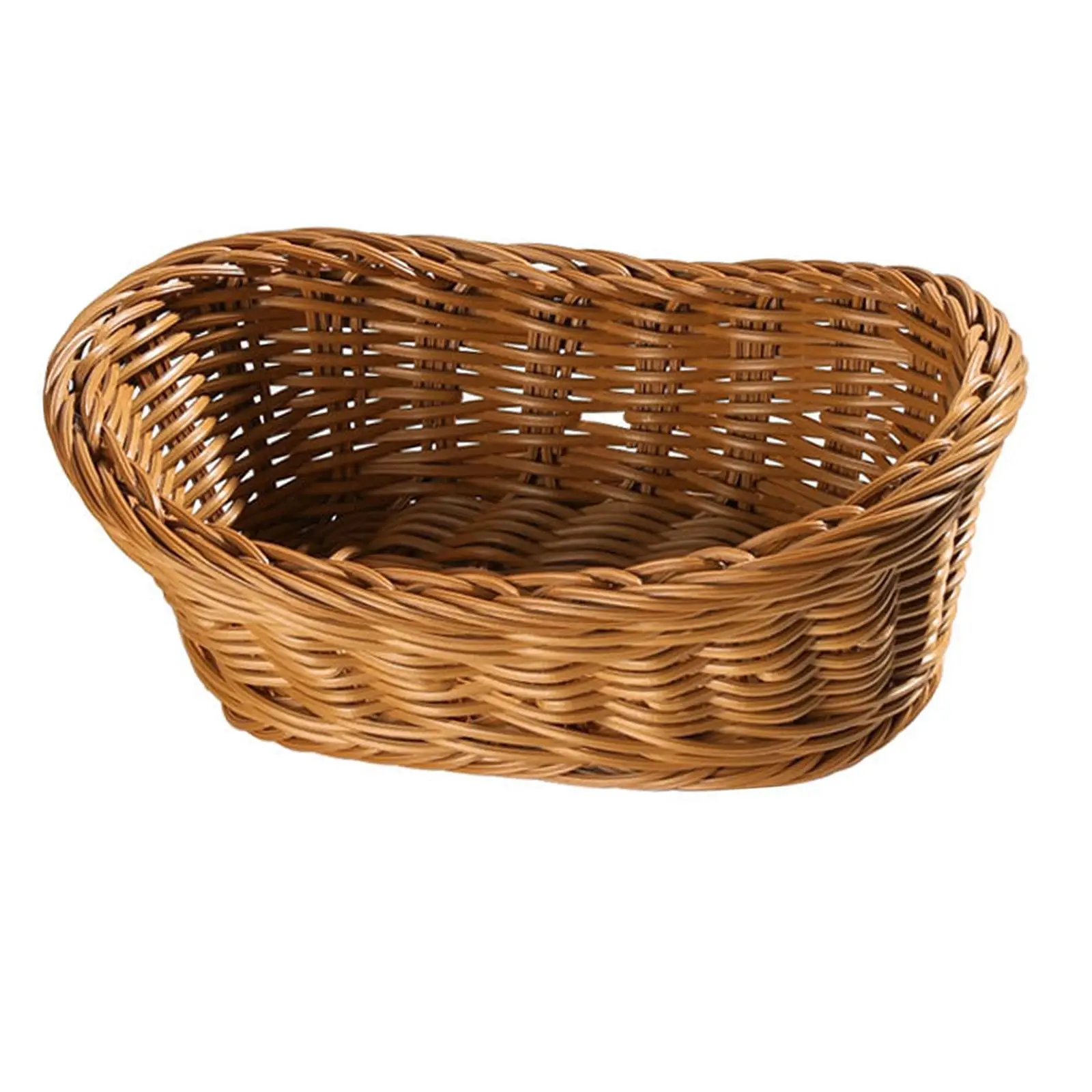 Woven Bread Basket Serving Tray Food Serving Holder for Fruit Vegetables Sundries