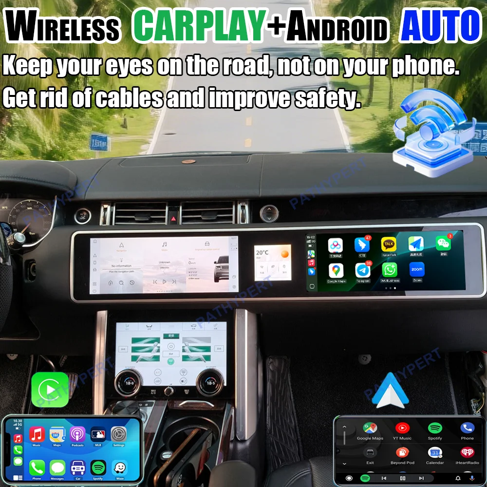 Three-Screen Interaction Android 15 Car Radio Carplay For Land Rover Range Rover Sport L494 2013-2017 Video Player DSP FM GPS 4G