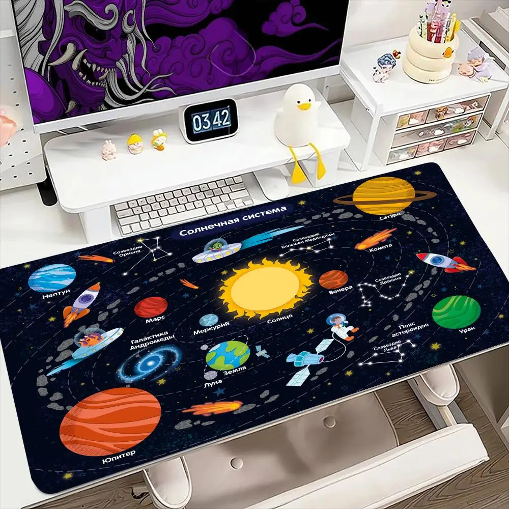 

Solar system planets Mouse Pad 900x400MM Large Gaming Mousepad Keyboard Gamer Rubber Anti-wrinkle Anti-Slip Bottom Desk Mat