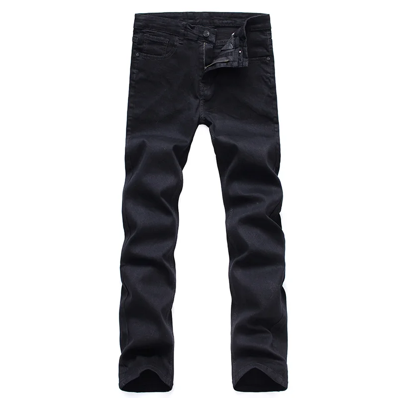 Men Plus Size Jeans 38 40 Slim Skinny Stretch Straight Classic Version of Simple Black Denim Pants Male Brand Clothing