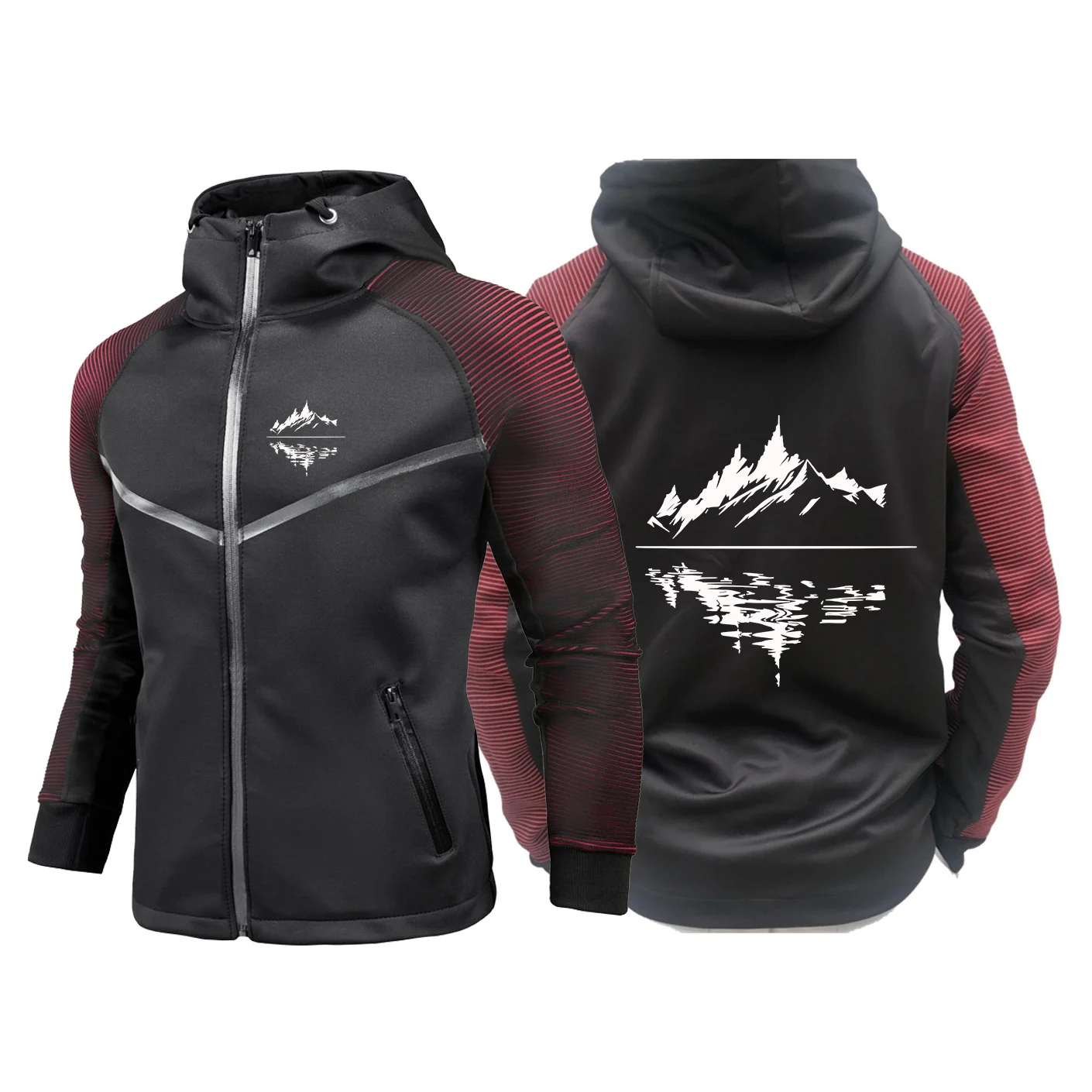 2026 Mountain Reflection Printing Spring And Autumn Man's New Racing Suit Jacket Comfortable Windproof Cycling Punk Coat