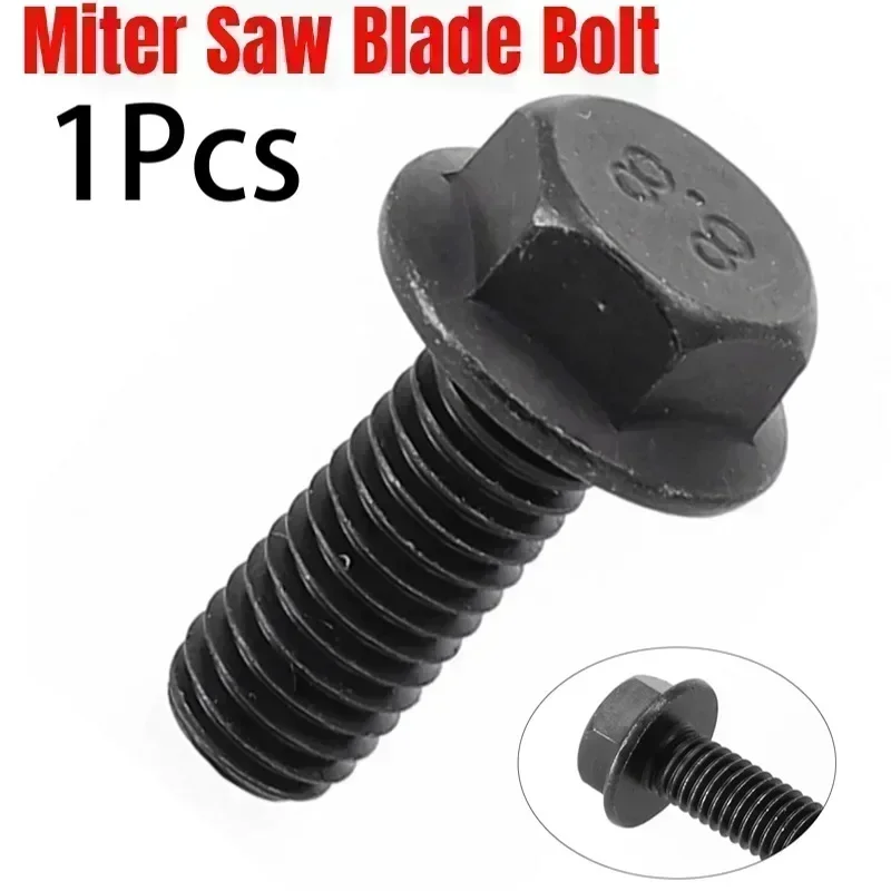 

1pc Miter Saw Blade Bolt M8 X 20mm Left Hand Thread Hex Head Flange For Cutting Machine Tool Parts Black Saw Blade Screw