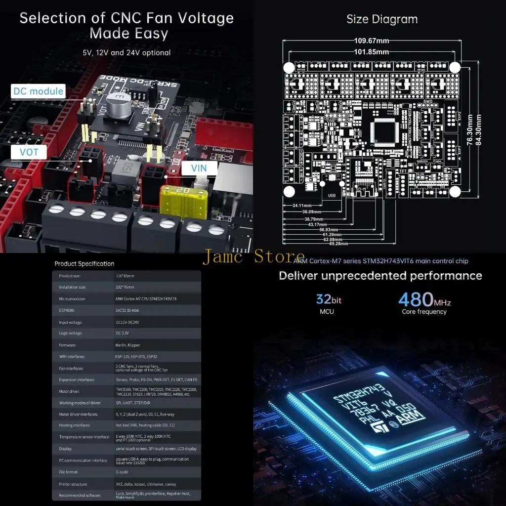 

LX0B Printing Wireless Printer Control 480mhz High Performance Diy