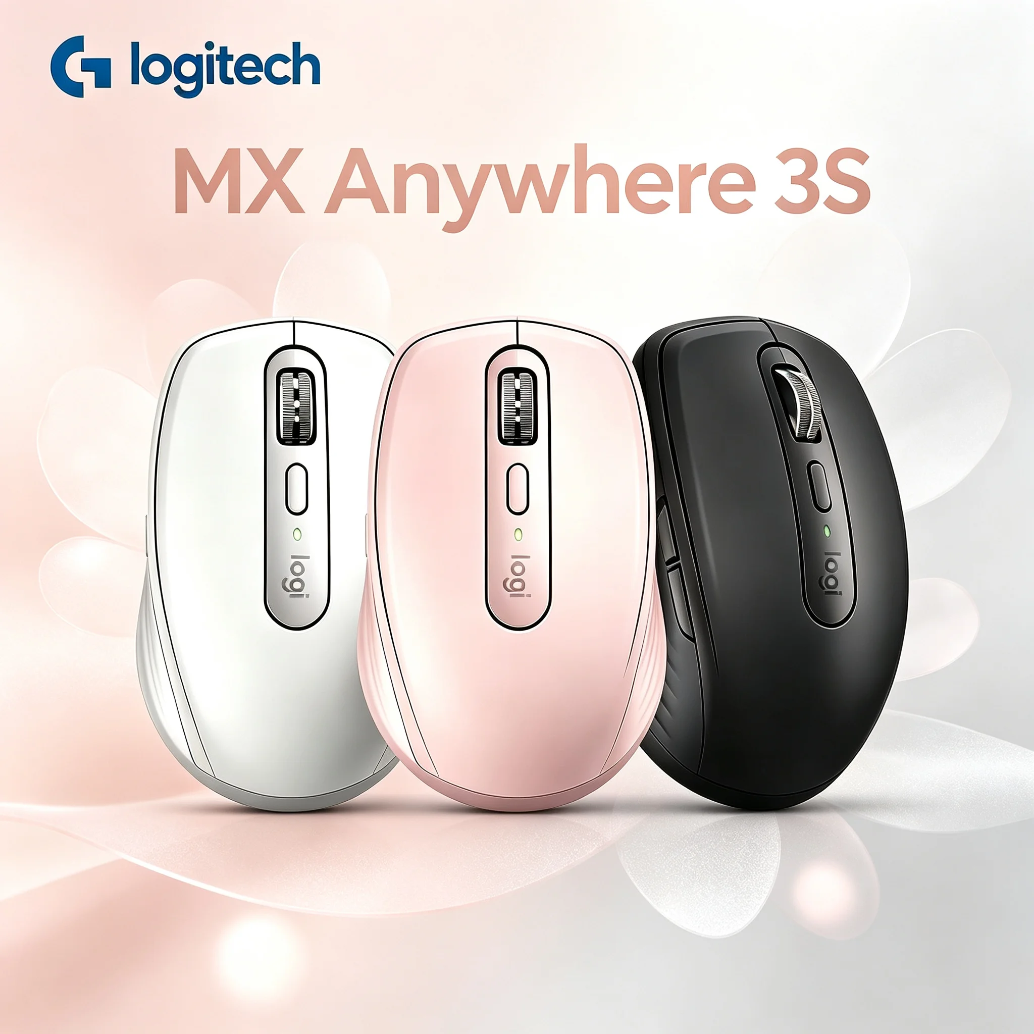 MX Anywhere 3S Logitech Rechargeable Bluetooth mouse Precision Tracking Support 3 Devices