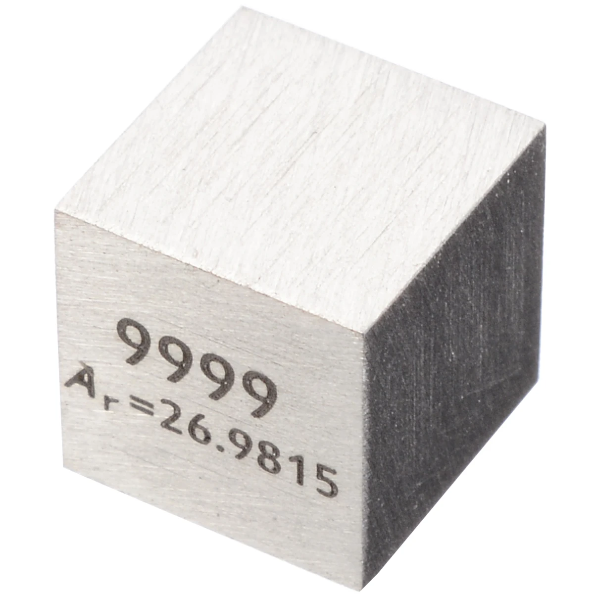 1pcs 99.99% 고순도 알루미늄 합금 요소 큐브 10mm 금속 밀도 큐브 조각 요소 주기율표 큐브