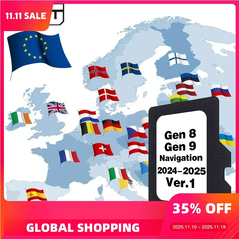 

SMIOST Upgrade Maps Europe Britain Sat Nav for Lexus CT/ES/GS/IS/LS/LX/NX/RC Car 2024/2025 GEN8 GEN9 Navigation TF Card 8GB