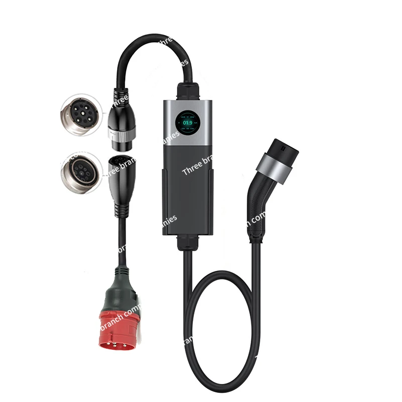 

European standard type2 intelligent on-board charging portable charging pile two-in-one replaceable plug