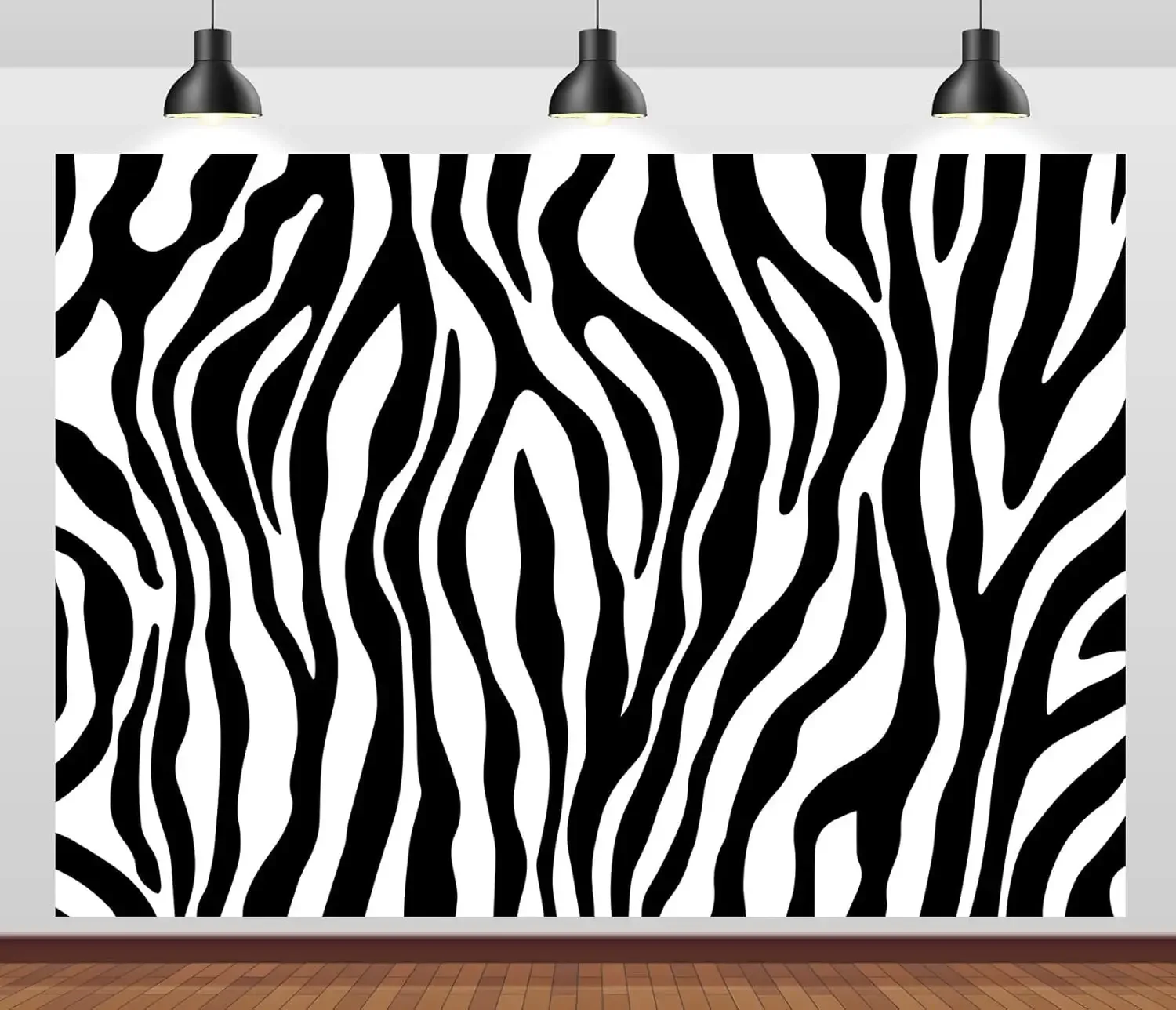 Classic Zebra Skin Texture Wall Hanging Tapestry, Monochrome Wild Animal Pattern Decor Fabric, Modern Ornament For Indoor Home
