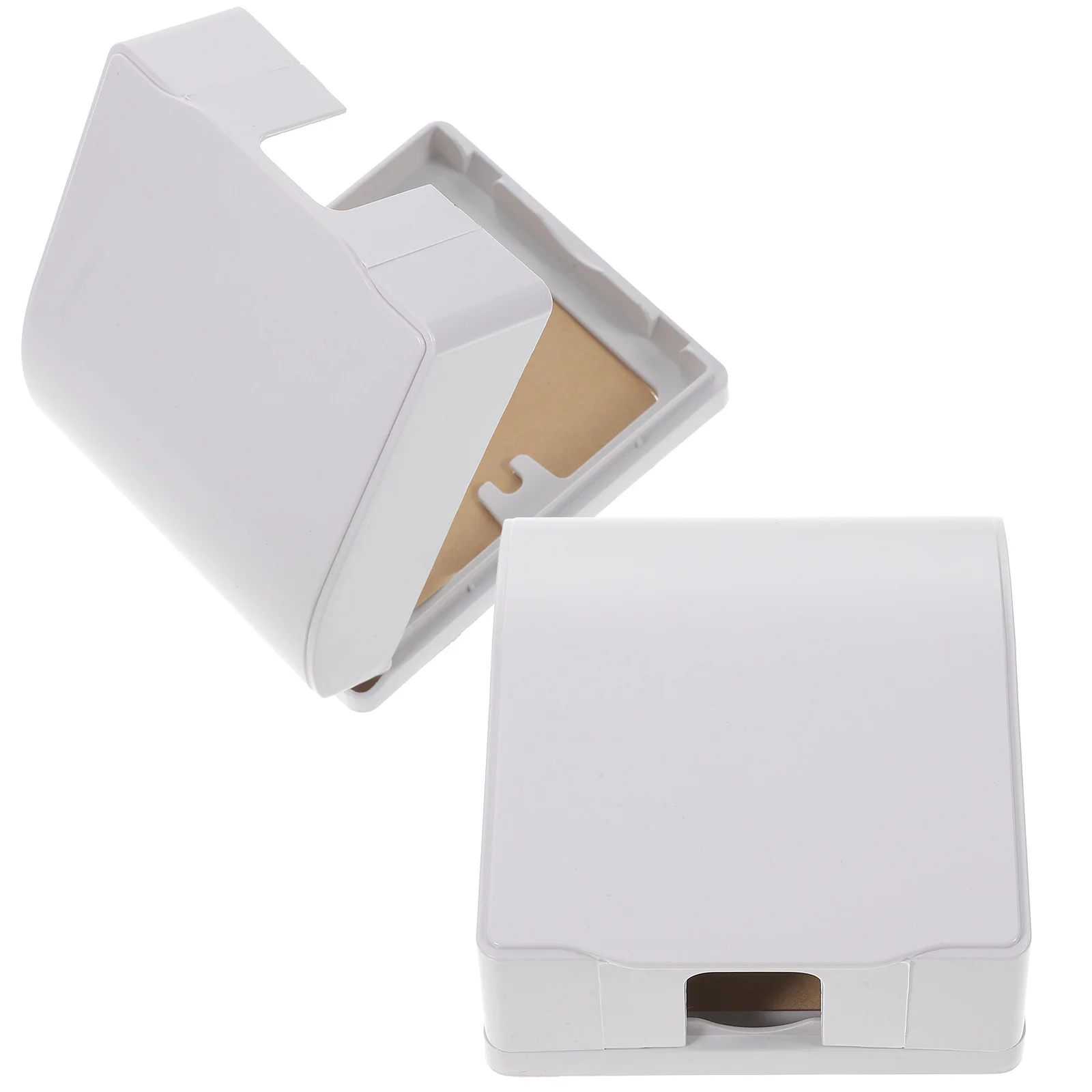 2 Buah Pelindung Pelat Dinding Tahan Lama PVC Soket Tahan Air Putih Pelindung Keselamatan untuk Stopkontak Listrik Rumah Kantor Rumah Sakit