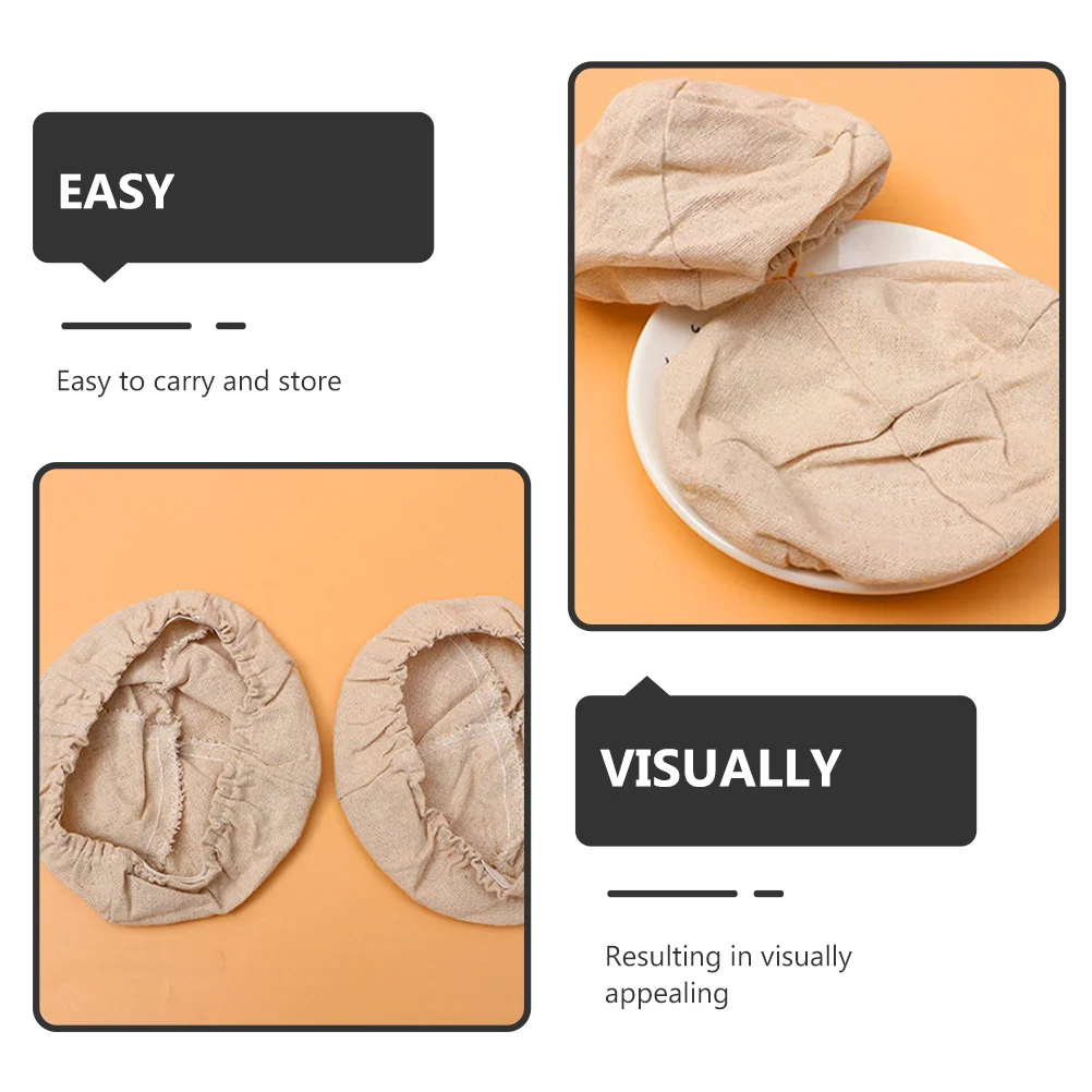 

6Pcs Bread Basket Cloth Liner Baking Tool Reusable Cotton Linen Optimal Air Circulation Even Rise Home Professional Bakers