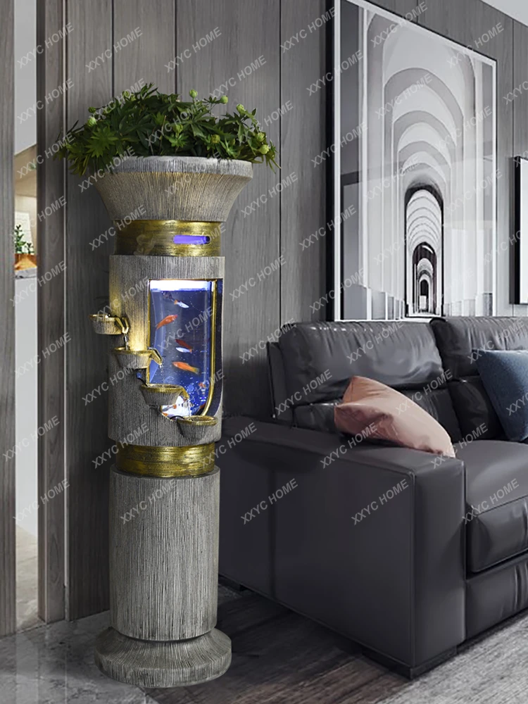 

Living Room Water Fountain Fish Tank Home Decoration TV Cabinet