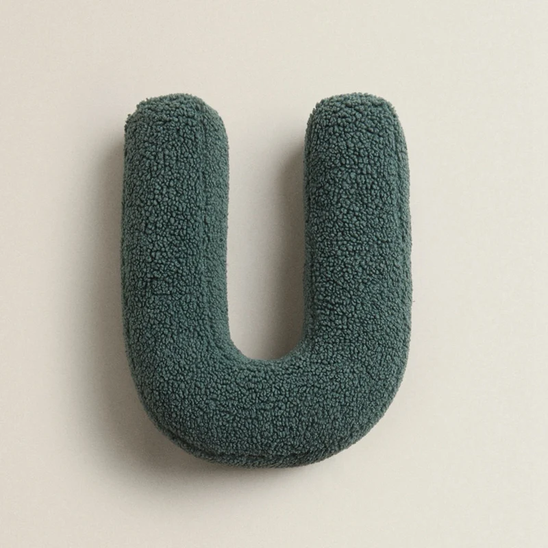 30cm Cartoon Colorful Letter Plush Doll Pillow ABCDE Yellow Green Red White Letter Plush Toy Teach Children English Home Decor