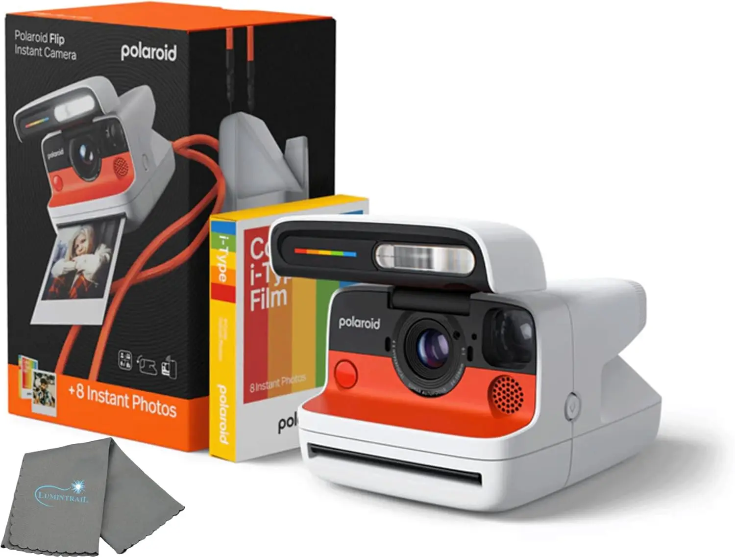 Flip Instant Film Camera Bundle with Color Film