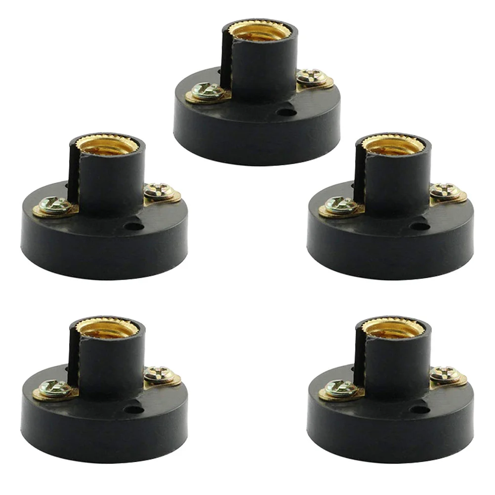 5 Pcs Screw Lamp Holder Physics Base Experiment Light Lightbulbs Socket Plastic E10