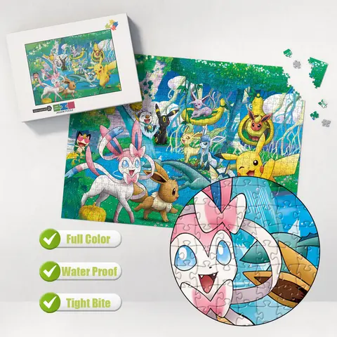 1000 Pieces Pokemon Puzzle Game Educational Toy for Children Tangram Jigsaw Puzzles In Various Sizes The Best Gift for Family