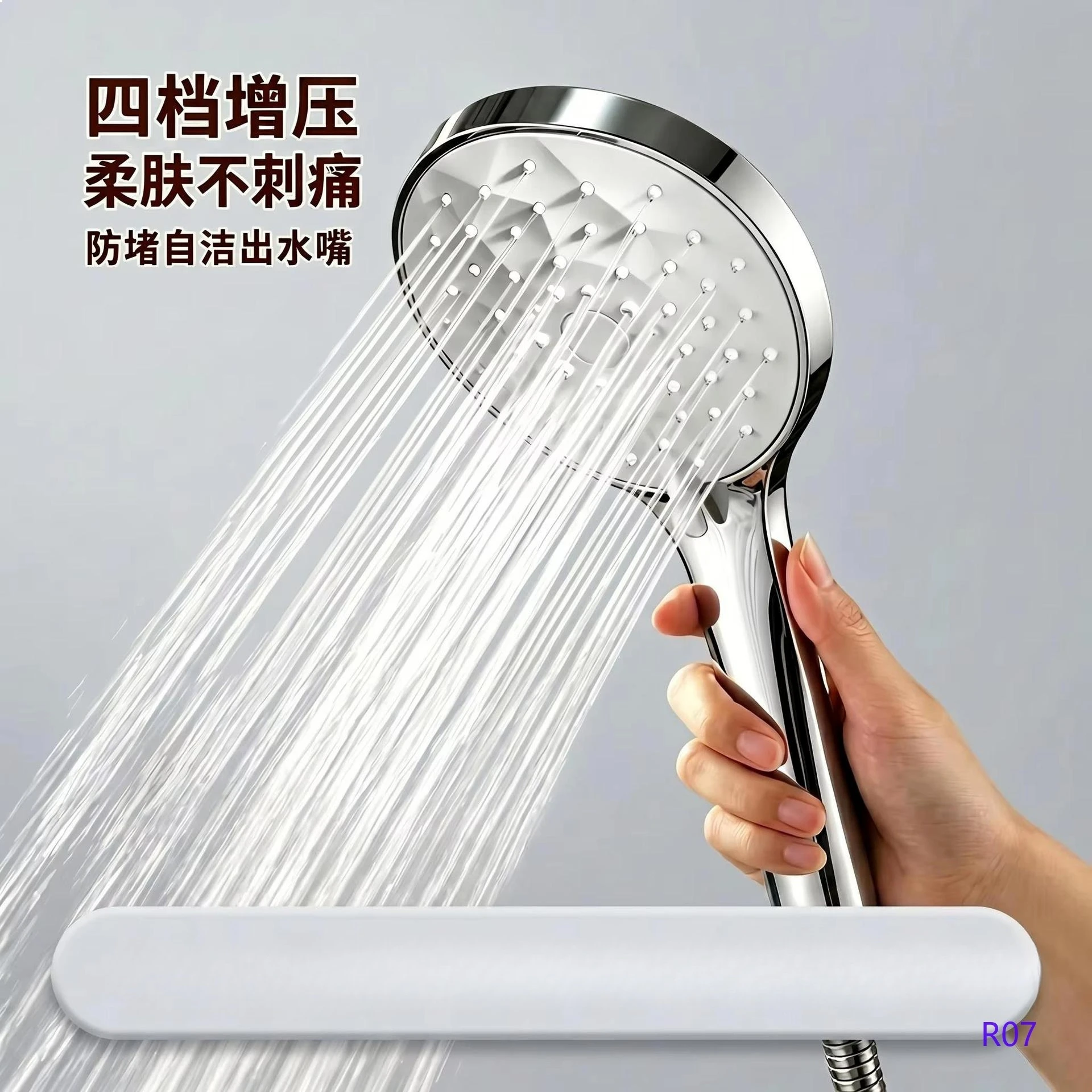 Source Factory 4-Mode High Pressure Handheld Shower Head with Starry Spray, Patented Design