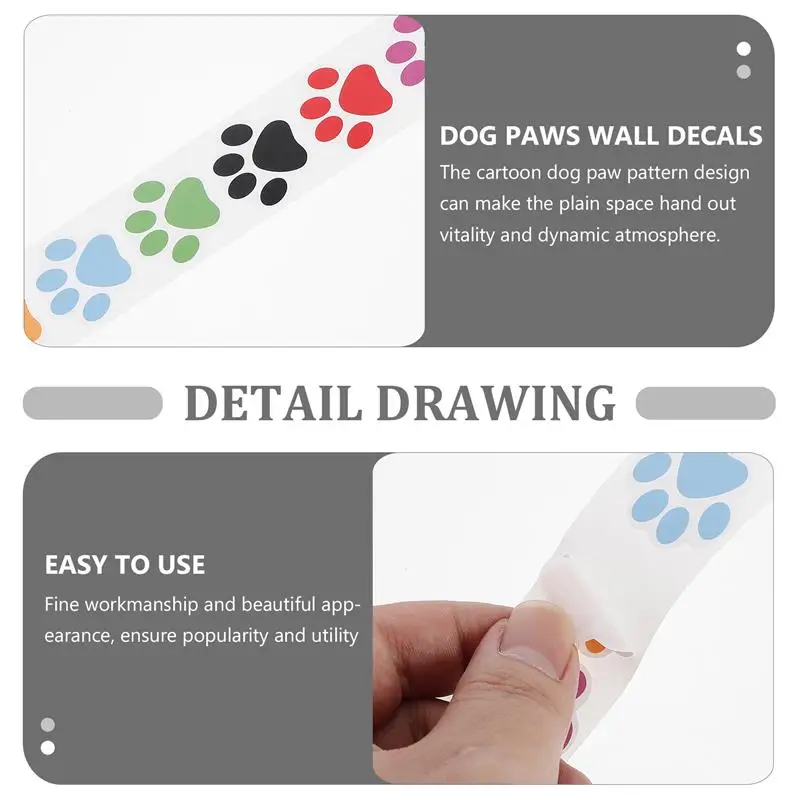 ملصقات مخلب الكلب أقدام جدار صائق نافذة لسيارة الكرتون الأطفال DIY المغلفة ورقة ألعاب الحيوانات الأليفة الكلاب الصغيرة