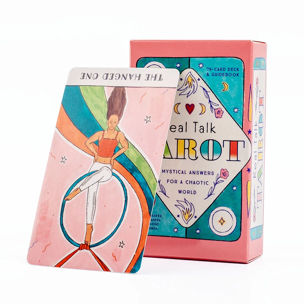 78pcs Real Talk Tarot Deck + PDF Guidebook 10.3*6cm Divination Game Family Friends Party Collectibles