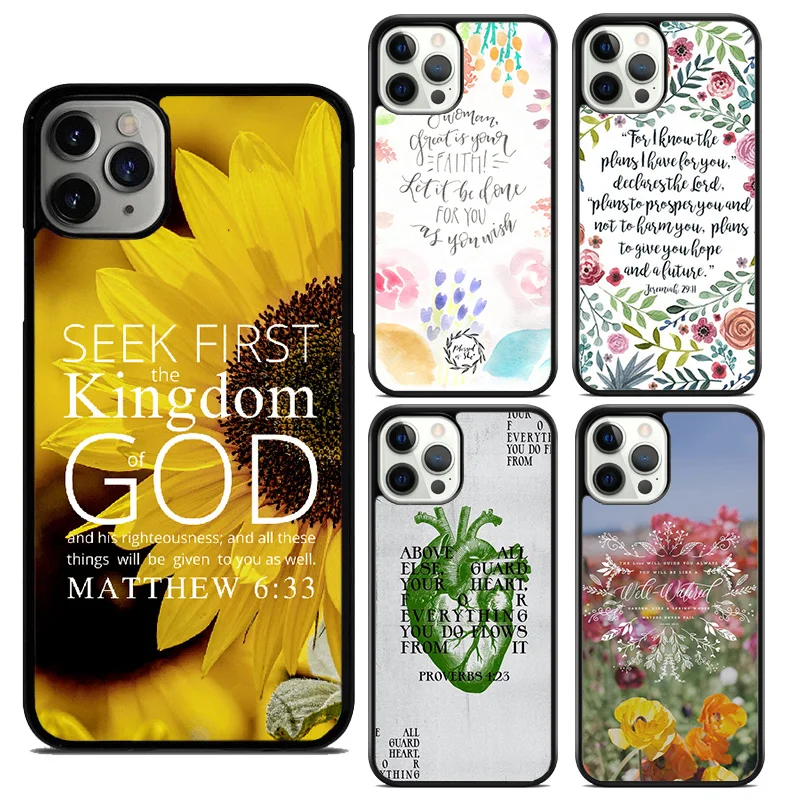 Funda de teléfono suave Bible Verse, carcasa para iPhone 15, SE2020, 14, XR, XS, Max, 6, 7, 8 Plus, 11, 12, 13 Pro Max, Mini