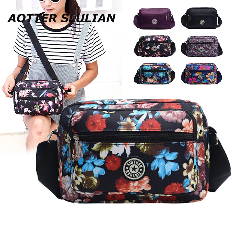 Fashion Ladies Colorful Bag For Women Lightweight Crossbody Bolsos High Quality Oxford Small Clutch Multi Layer Handle Purse Bag