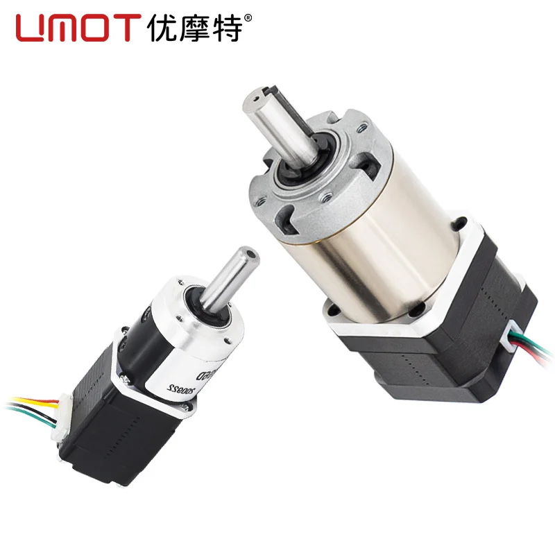 UMOT Hybrid 2phrase 1.8 Degree 0.27Nm-0.38Nm DC Mini Nema 17 High Precision Planetary Reducer Geared Stepper Motor with Gearbox