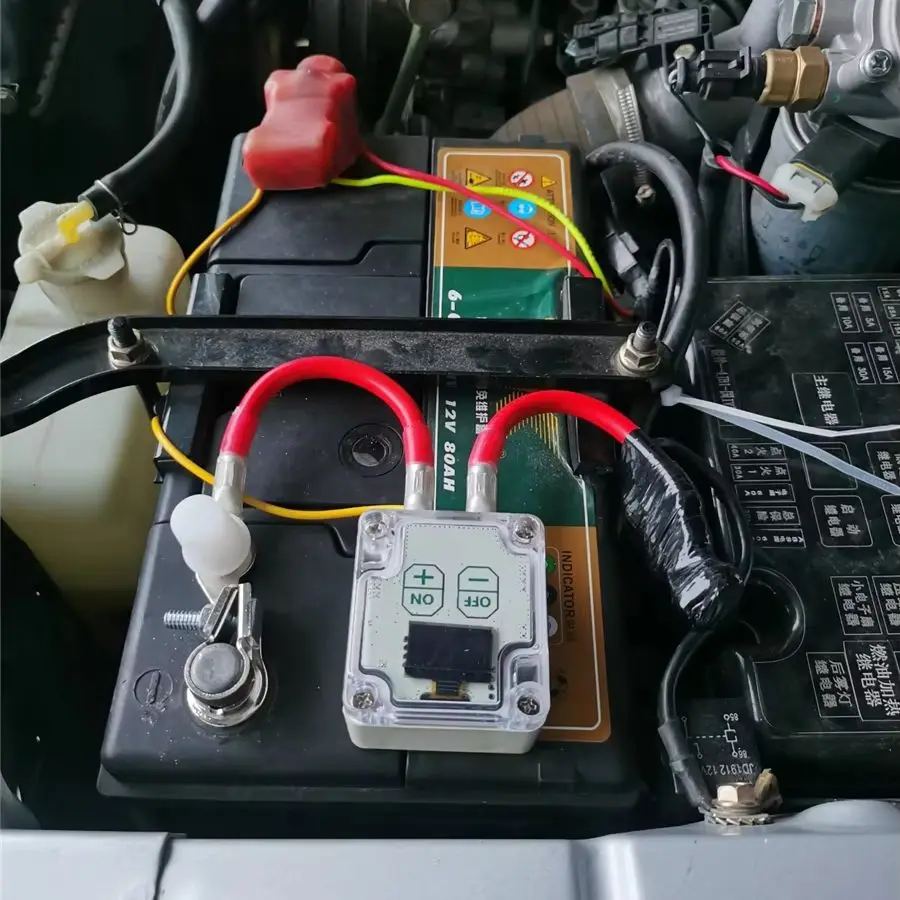 Universal 12V Smart Battery Protector with 2 Remote Controllers - Auto Cut-Off Isolator Prevents Drain & Extends Battery Life