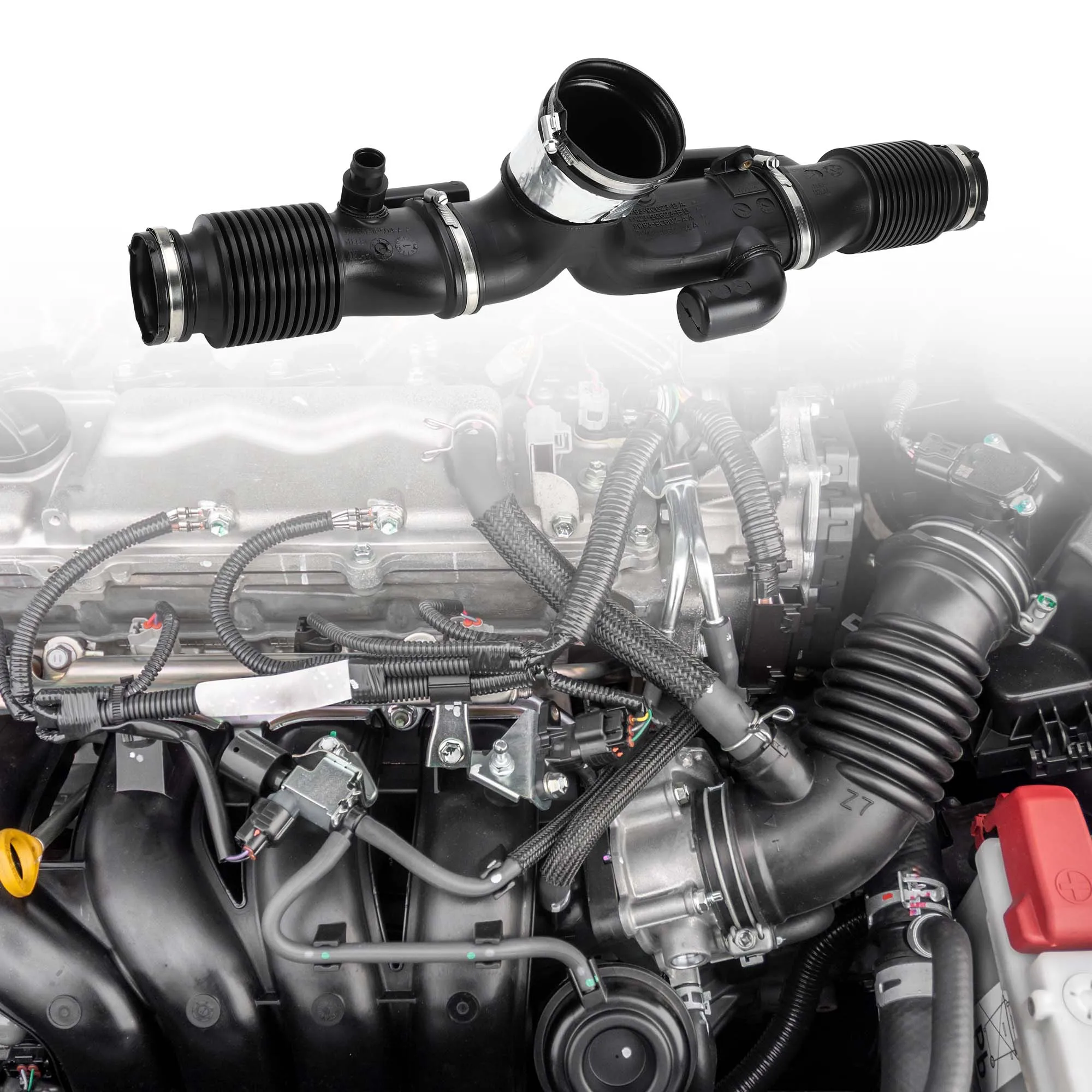 

X Autohaux Автомобильный впускной шланг, совместимый с JAGUAR XJ XJL 3.0L 2013-2019, черный No C2D17107