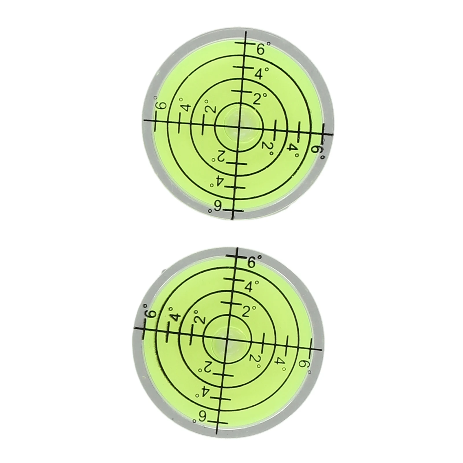 New Practical Bubble Level 20°-30° Mini 2pcs 32*7mm/1.26*0.28in Acrylic Fluorescent Yellow-green Highly Translucent Horizontal