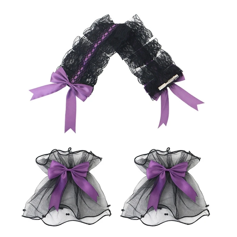 652F Cloth Fabric Hair Accessory Set Sweet Hairband Hairpin For Daily Use