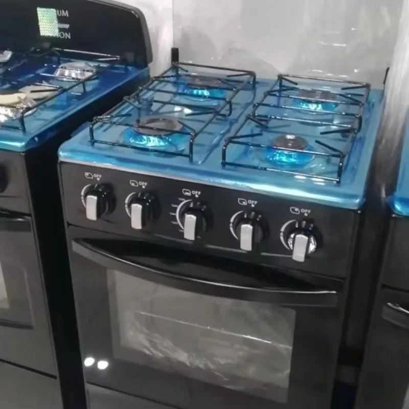 4-Burner Gas Convection Oven Stove Freestanding Stainless Steel Vertical Barbecue 500 Wide Outlet Household Energy Efficient