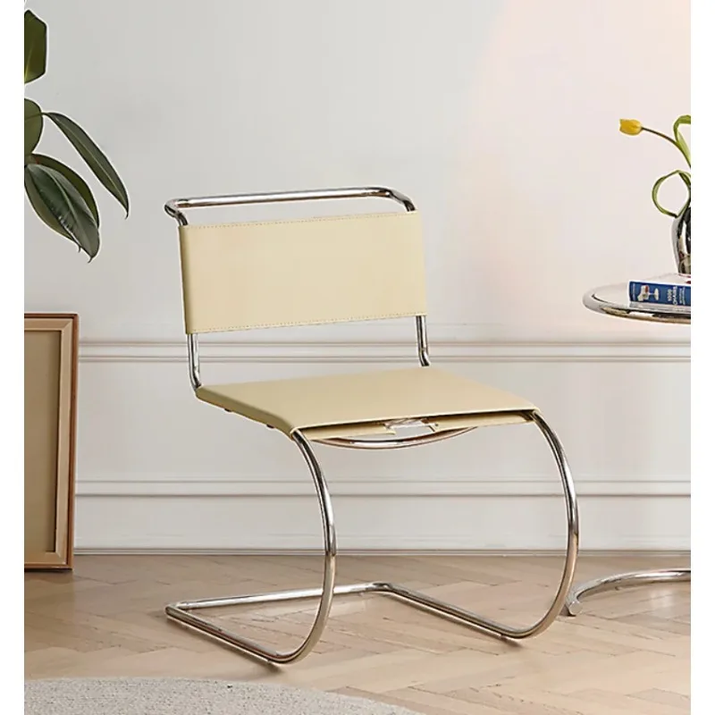 Mr – chaise d'appoint classique pour salon de loisirs, simple face, selle moderne INS, fauteuil en acier inoxydable, chaise de salle à manger