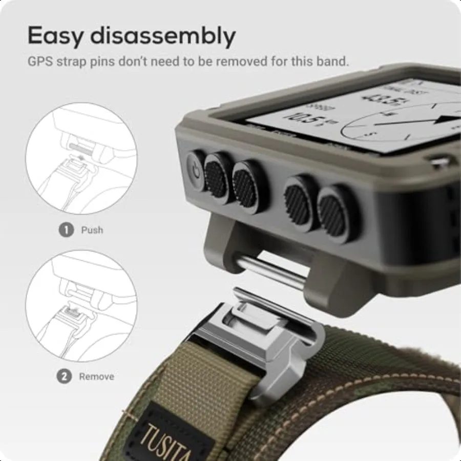 Cinturini da polso TUSITA compatibili con Garmin Foretrex 601 701 801 901 GPS Multicam da polso