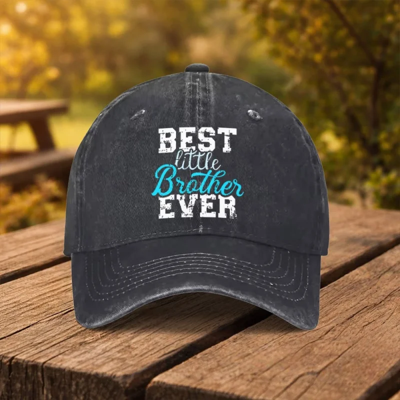 Best Little Brother Ever Printed Baseball Cap Unisex Duckbill Hat for Outdoor Sports Fitness Travel
