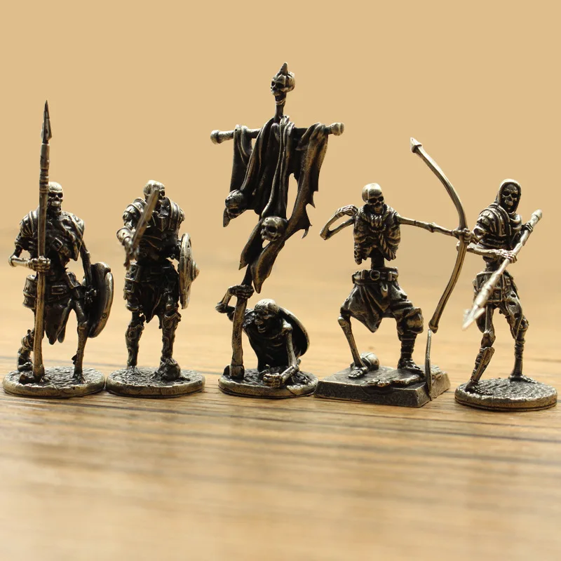 المعادن جيش أوندد الهياكل العظمية عمل أرقام Dsktop نموذج اللعب مجلس لعبة قطعة الأولاد الهدايا مصغرة زخرفة الملحقات #2