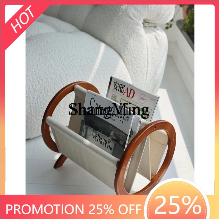 SM new retro magazine rack living room design book rack vinyl storage sofa medieval replica