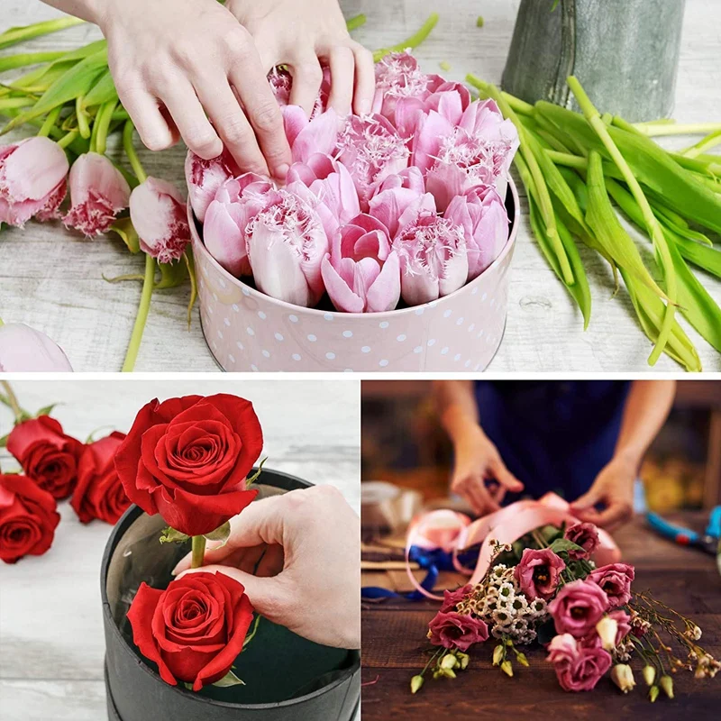 Bloques de espuma de flores para decoración de fiestas, espuma seca redonda de 6,5 pulgadas para flores de pasillo de boda, 6 piezas