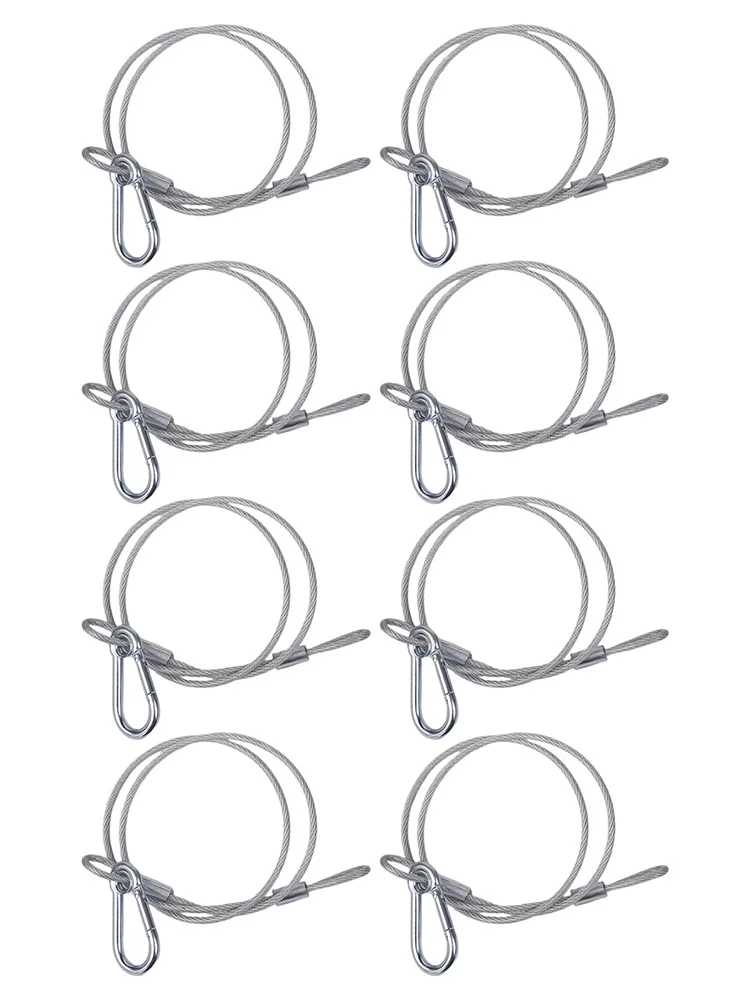 8 PCS  Safety Bond  Wire 20KG 700mm Heavy Duty Stage  Lighting DJ Cable Chain Safety  Wire Ropes Lock Security  Cable