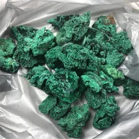 Natural Green Malachite Raw Stone Rough Crystal Clastic Rock Cube Collectible Gravel   Minerals Specimen Home Garden 3