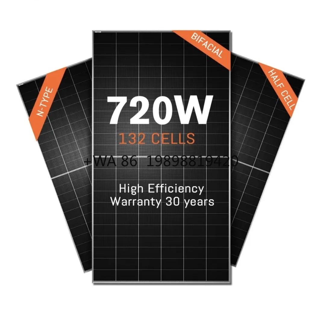 

Huasun Bifacial Mono Solar Panel 700W 710W 720W Dual Glass Photovoltaic PV Module Solar Panels for Home Use Complete