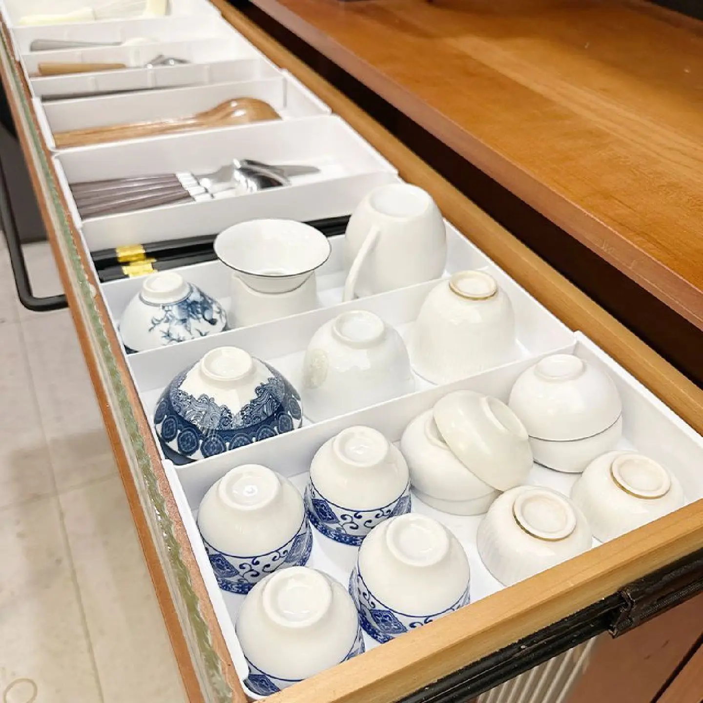 Kitchen Drawer Expanding Storage Box Tea Bag Organizer Divider Cabinet ...