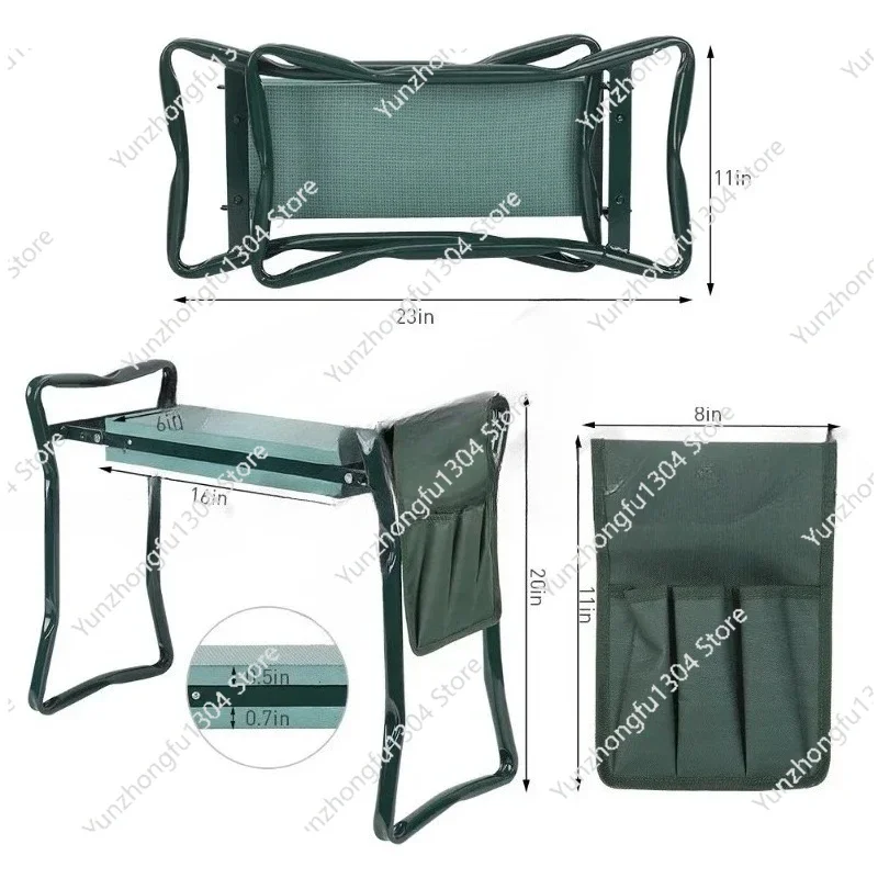Heavy Duty Upgraded Garden Kneeler Thicken Seat Padded Kneeling Stool Indoor Outdoor 150KG Load Portable Folding