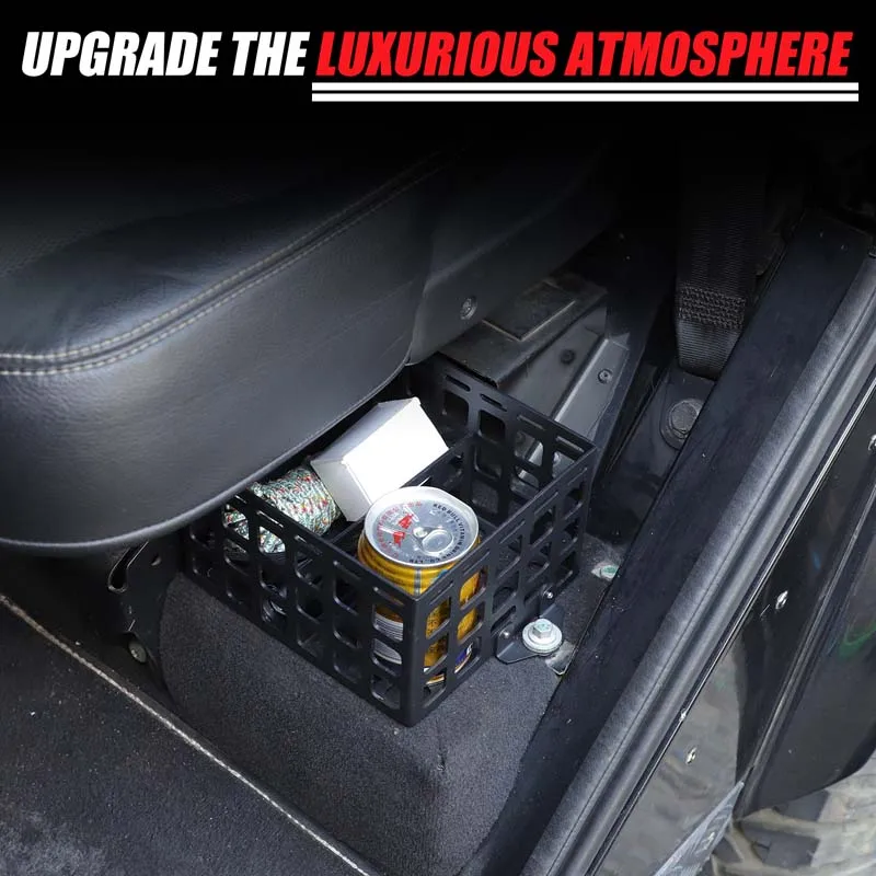 For Land Rover Defender 2004-2018 Aluminum alloy second row seat storage basket Storage basket under car seat Auto accessories